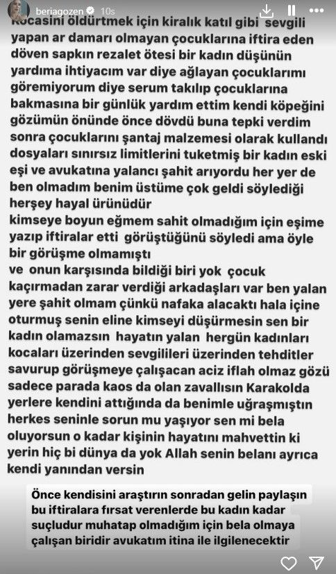 yagmur sarnic tan beria gozen ozden e sok suclama uyusturucu ve fuhus ticareti yapiyor